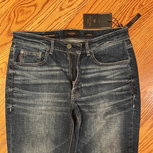 NWT Outpost Men’s Blue Original Straight Jeans Size 33x32 - Picture 3 of 7